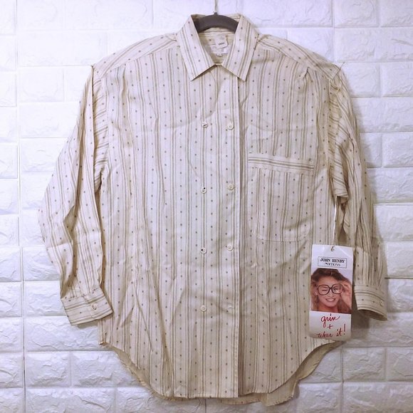 New Vintage 80s Double-Breasted Oversize Shirt - Picture 2 of 8